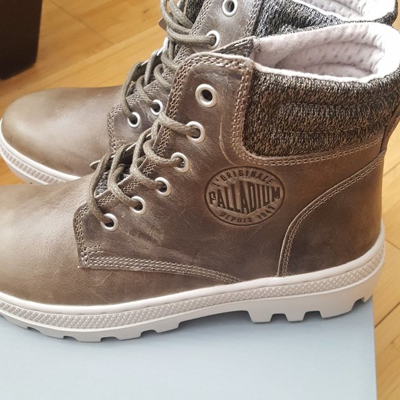 NEW PALLADIUM LEATHER BOOTS  7  NIB - Picture 4 of 8